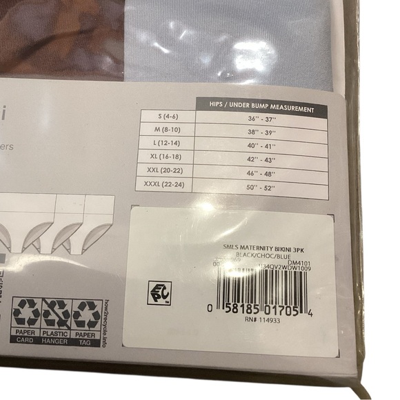 Destination Maternity Seamless Foldover Bikini‎ Panty, 3-Pack, Size Large NEW - Picture 5 of 7